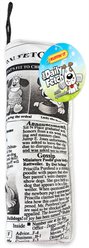 RUFFIN' IT Daily Fetch Crinkle Newspaper Dog Plush Toy, White