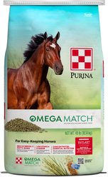 Purina Omega Match Ration Balancer Horse Feed, 40-lb bag
