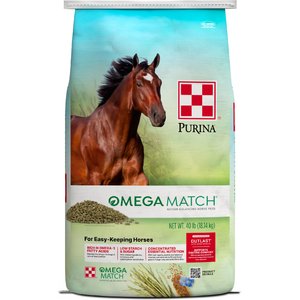 Purina Omega Match Ration Balancer Horse Feed, 40-lb bag