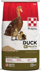 Purina Animal Nutrition Purina 19% Protein Pellets Duck Feed, 40-lb bag