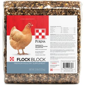 Purina Flock Block Poultry Supplement, 25-lb block