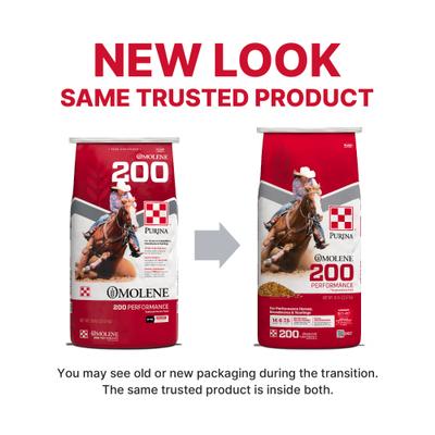 Show full view: Purina Omolene 200 Performance Horse Feed, 50-lb bag slide 2 of 9