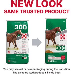 Purina Omolene 300 Mare & Foal Horse Feed, 50-lb bag