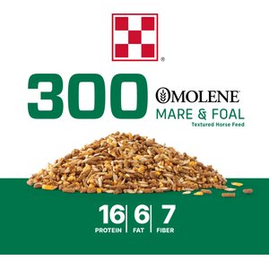 Purina Omolene 300 Mare & Foal Horse Feed, 50-lb bag