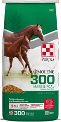 Purina Omolene 300 Mare & Foal Horse Feed, 50-lb bag