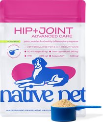 Native Pet Hip & Joint Advanced Care Powder Supplement for Dogs, 25.4-oz