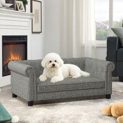 Bencmate Elegant Rectangular Novelty Furniture Style Sofa Dog Bed, Grey