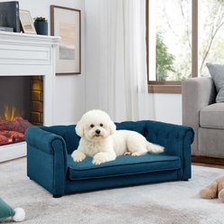 Bencmate Elegant Rectangular Novelty Furniture Style Sofa Dog Bed, Blue