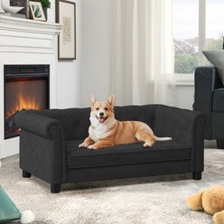 Bencmate Elegant Rectangular Novelty Furniture Style Sofa Dog Bed, Black