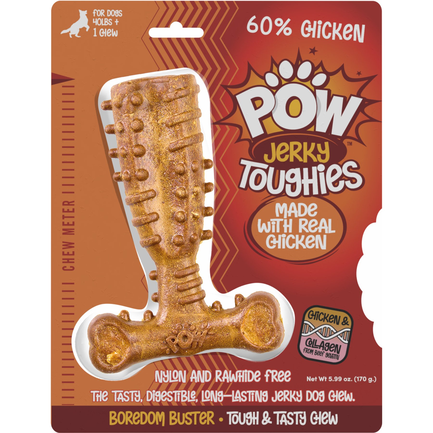 POW Jerky Toughies Large Chicken Natural Dog Chew