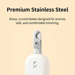 Kseroo Led Light Up Safety Scissor Trimmer Dog & Cat Nail Clipper with Precise Blades & Comfort Grip, Jade Green slide 2 of 7