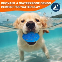 Kseroo 3 Mode Remote Smart Self-Bouncing Rolling Vibrating E-TPU Dog Ball Toy, Blue slide 2 of 9