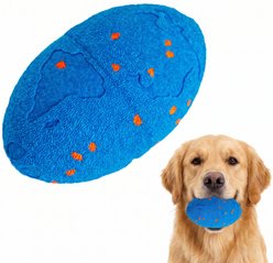 Kseroo 3 Mode Remote Smart Self-Bouncing Rolling Vibrating E-TPU Dog Ball Toy, Blue