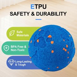 Kseroo Self-Moving E-TPU Chew Resistant Bouncing Vibrating Interactive Dog Ball Toy, Blue slide 2 of 8