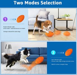 Kseroo Automatic Moving E-TPU Bouncing Rotating Interactive Dog Ball Toy, Orange slide 2 of 7
