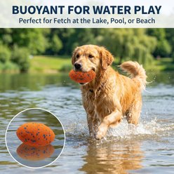 Kseroo Remote Control 3 Modes Vibrating Self Bouncing Automatic Rolling E-TPU Interactive Dog Ball Toy, Orange slide 2 of 9
