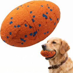 Kseroo Remote Control 3 Modes Vibrating Self Bouncing Automatic Rolling E-TPU Interactive Dog Ball Toy, Orange