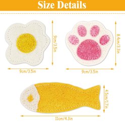 Kseroo Natural Loofah Sunflower Shape Training Exercise Dental Teaser Wands Chew Cat Toy, Yellow/White slide 2 of 8