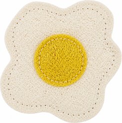 Kseroo Natural Loofah Sunflower Shape Training Exercise Dental Teaser Wands Chew Cat Toy, Yellow/White