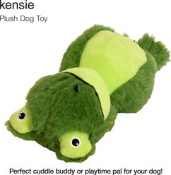 Kensie Shaggy Frog Squeaky Plush Dog Toy with Spiky Ball, Green, 12-in slide 2 of 7