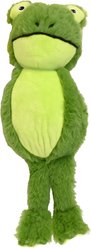 Kensie Shaggy Frog Squeaky Plush Dog Toy with Spiky Ball, Green, 12-in slide 1 of 7