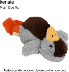 Kensie Shaggy Duck Crinkle Plush Dog Toy, White/Brown, 12-in slide 2 of 7