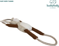 Buddy Buddy Interactive Rabbit Squeaky Rope Tug Dog Toy, Gray, 24-in slide 2 of 6