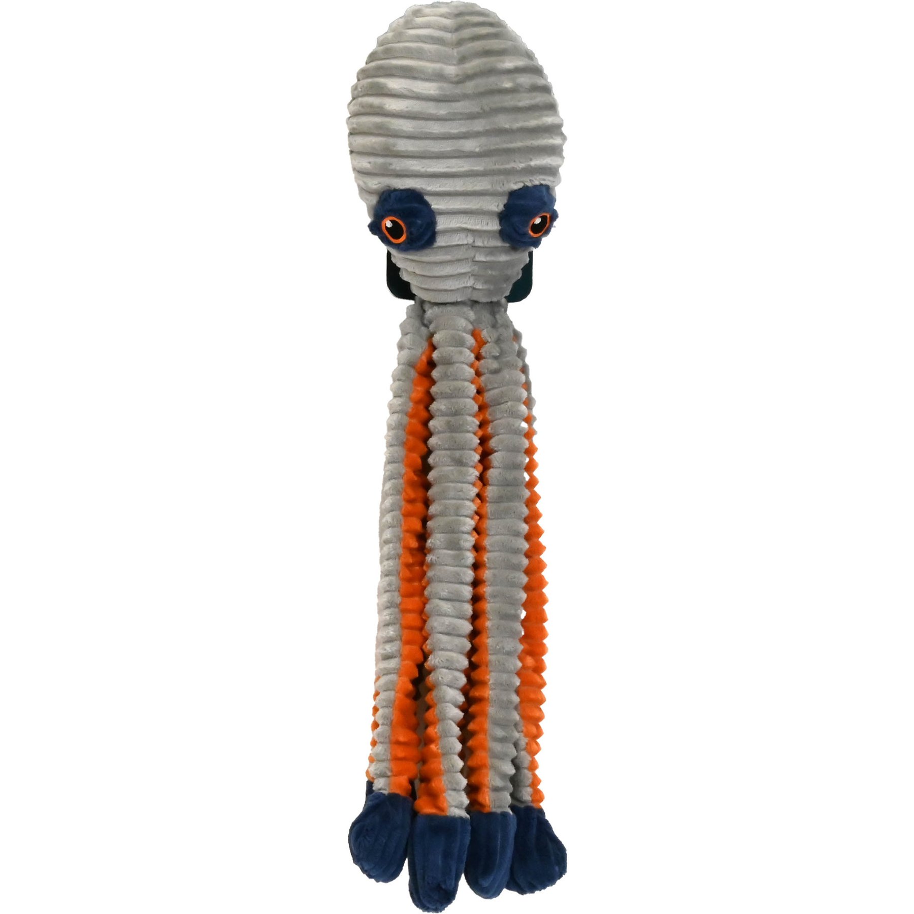 Buddy Buddy Durable Rope Core Octopus Squeaky Plush Dog Toy, Grey, 24-in