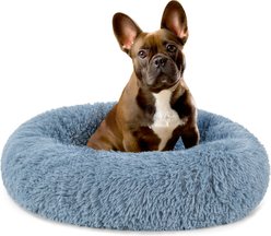 PetAmi Donut Cat & Dog Bed, Dusty Blue, Small