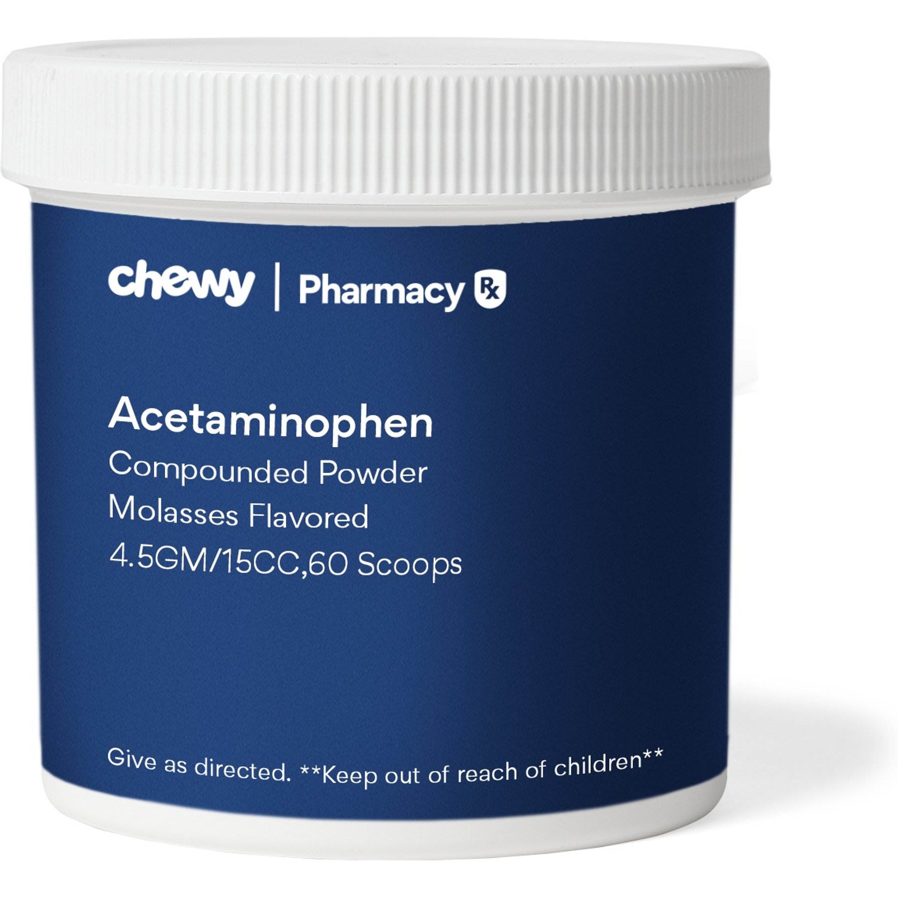 Acetaminophen Compounded Molasses Powder, 4.5GM/15CC, 60 scoops for Veterinary use