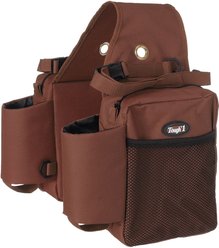 Tough1 Horse Saddle Bag with Bottle Holders, Brown