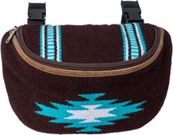 Tough1 Horse Saddle Pouch with Hand Weaving, Brown
