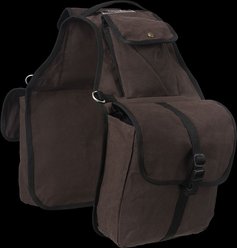 Tough1 Canvas Horse Saddle Bag, Brown