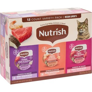 Rachael Ray Nutrish Ocean Lovers Variety Pack Grain-Free Wet Cat Food, 2.8-oz, case of 12
