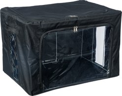 Tough1 Collapsible Clear Window Horse Storage Cube, Black