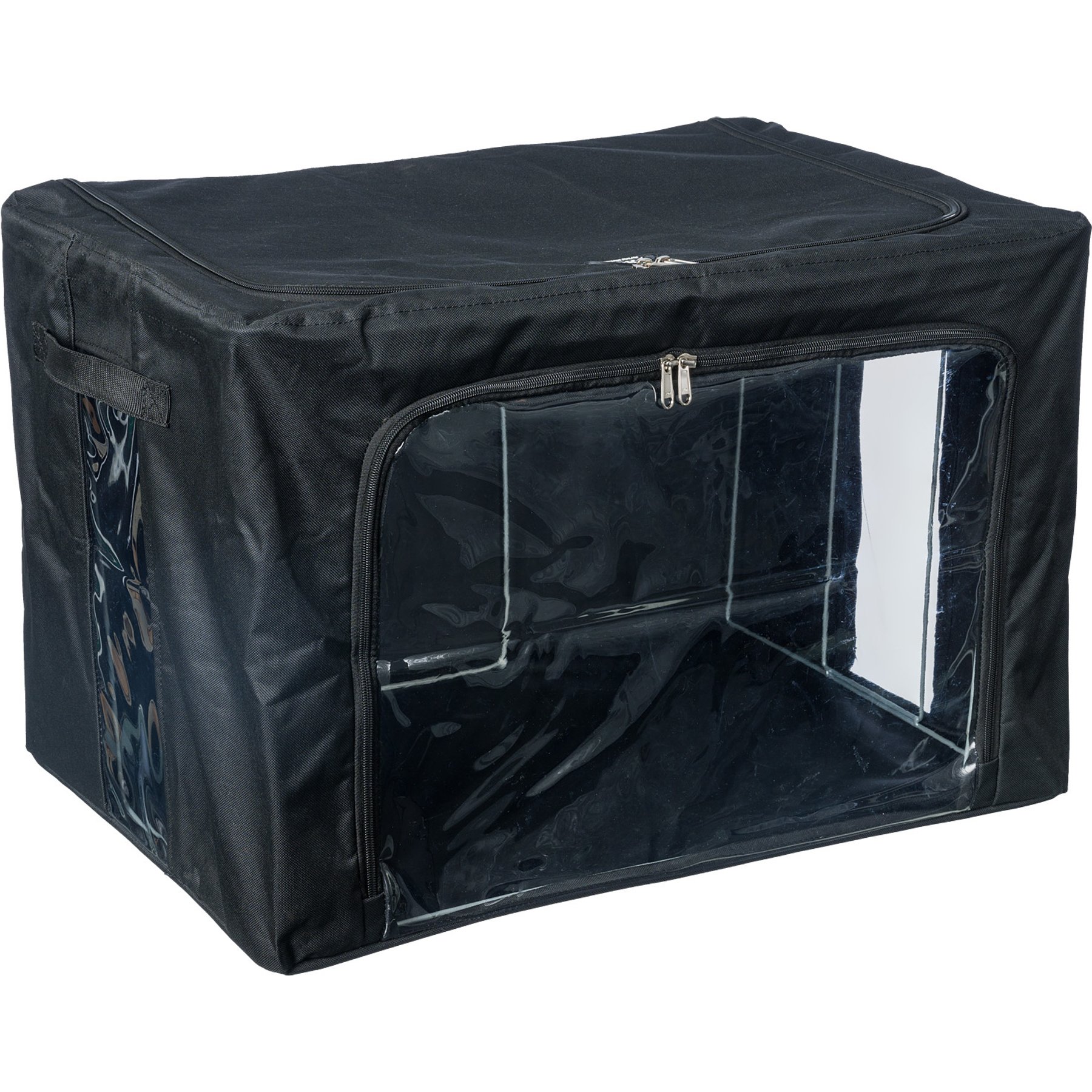 Tough1 Collapsible Clear Window Horse Storage Cube, Black