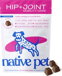 Native Pet Hip & Joint Mobility Care Chews for Dogs, 120 count