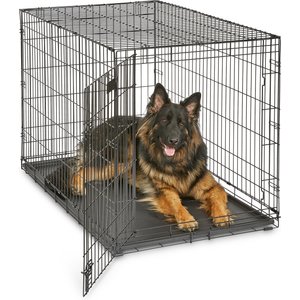 MidWest iCrate Fold & Carry Single Door Collapsible Wire Dog Crate, 48 inch