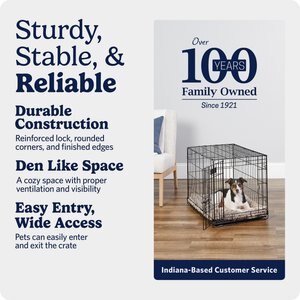 MidWest iCrate Fold & Carry Single Door Collapsible Wire Dog Crate, 30 inch