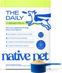 Native Pet Daily Multivitamin Powder Organic 11-in-1 Clean Ingredient Supplement for Dogs, 14-oz