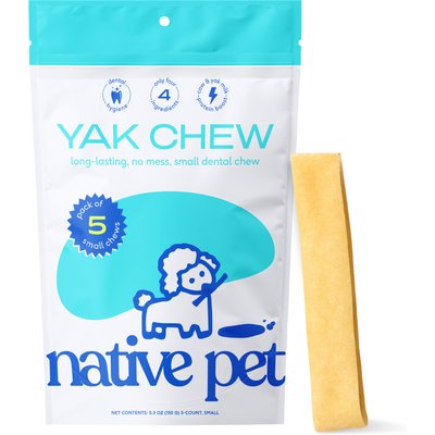 Native Pet Native Pet Yak Dental Chews Himalayan Cheese Dog Treats, 5 count