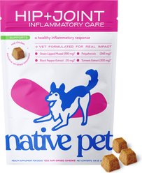 Native Pet Hip & Joint Inflammatory Care Chews for Dogs, 120 count