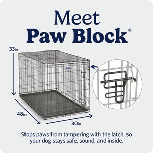 MidWest iCrate Fold & Carry Single Door Collapsible Wire Dog Crate, 48 inch