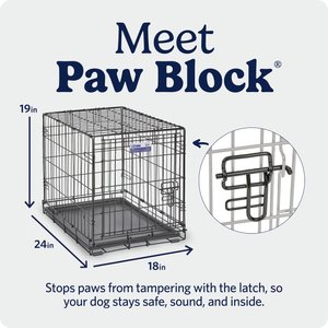 MidWest iCrate Fold & Carry Single Door Collapsible Wire Dog Crate, 24 inch