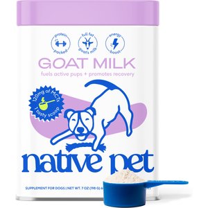 Native Pet Whole Goat Milk Powder Digestive, Recovery & Energy Support for Active Dogs, 7-oz