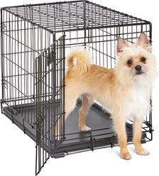 MidWest iCrate Fold & Carry Single Door Collapsible Wire Dog Crate, 24 inch