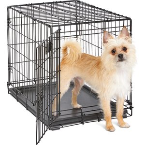 MidWest iCrate Fold & Carry Single Door Collapsible Wire Dog Crate, 24 inch