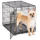 MidWest iCrate Fold & Carry Single Door Collapsible Wire Dog Crate, 24 inch