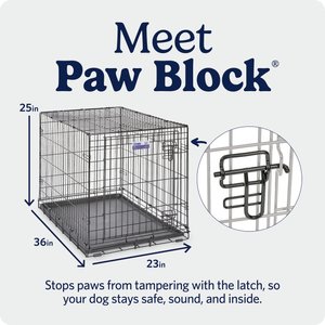 MidWest iCrate Fold & Carry Single Door Collapsible Wire Dog Crate, 36 inch