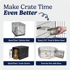 MidWest iCrate Fold & Carry Single Door Collapsible Wire Dog Crate, 30 inch